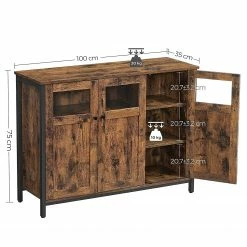 Red Living Kommode Toulouse III - Braun / Schwarz -Wohnzimmermöbel boutique en ligne 1000355225 220601 500 SKETCH DETAILS P000000001000355225 sketch