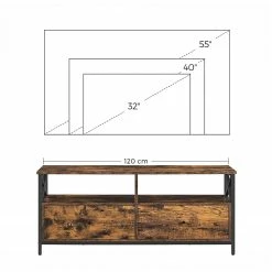Red Living TV-Lowboard Molalla II - Braun / Schwarz -Wohnzimmermöbel boutique en ligne 1000355235 220601 501 SKETCH DETAILS P000000001000355235 sketch