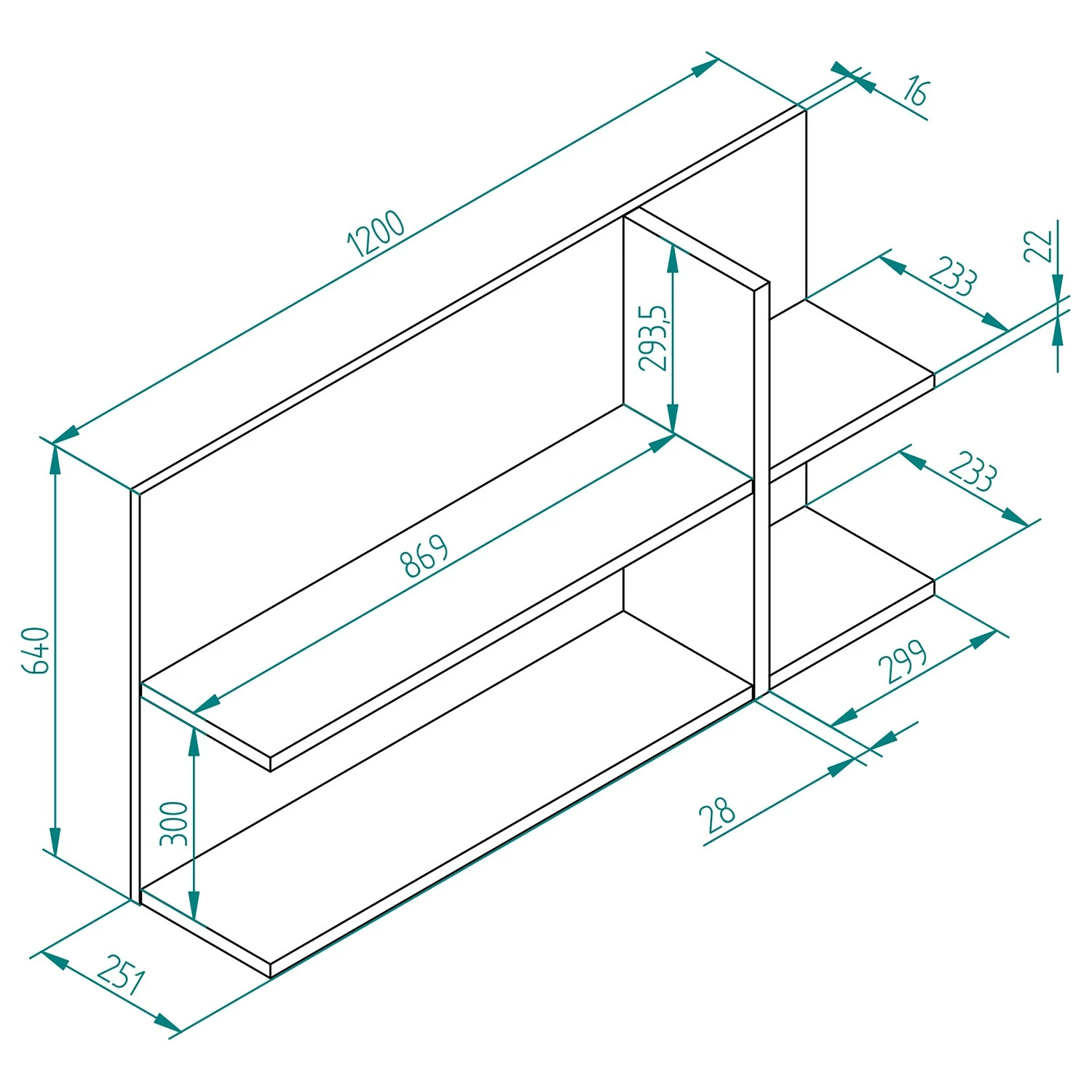 Loftscape Wohnwand Muuga II (4-teilig) - Weiß / Grau 12 Loftscape Wohnwand Muuga II (4-teilig) - Weiß / Grau – Bild 12