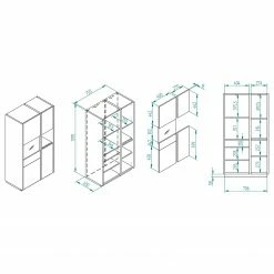 Loftscape Wohnwand Muuga I (4-teilig) - Weiß / Grau 33 Loftscape Wohnwand Muuga I (4-teilig) - Weiß / Grau -Wohnzimmermöbel boutique en ligne 1000356496 220608 501 SKETCH DETAILS P000000001000356496 sketch