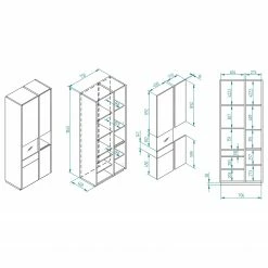 Loftscape Wohnwand Muuga I (4-teilig) - Weiß / Grau 35 Loftscape Wohnwand Muuga I (4-teilig) - Weiß / Grau -Wohnzimmermöbel boutique en ligne 1000356496 220608 503 SKETCH DETAILS P000000001000356496 sketch