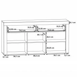Red Living Sideboard Westcliffe - Altholz Dekor / Beton Dekor -Wohnzimmermöbel boutique en ligne 1000356698 220603 501 SKETCH DETAILS P000000001000356698 sketch