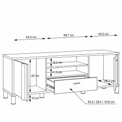 Red Living TV-Lowboard Vallegrande II - Alpenkiefer Dekor / Schwarz 13 Red Living TV-Lowboard Vallegrande II - Alpenkiefer Dekor / Schwarz -Wohnzimmermöbel boutique en ligne 1000356704 220603 501 SKETCH DETAILS P000000001000356704 sketch