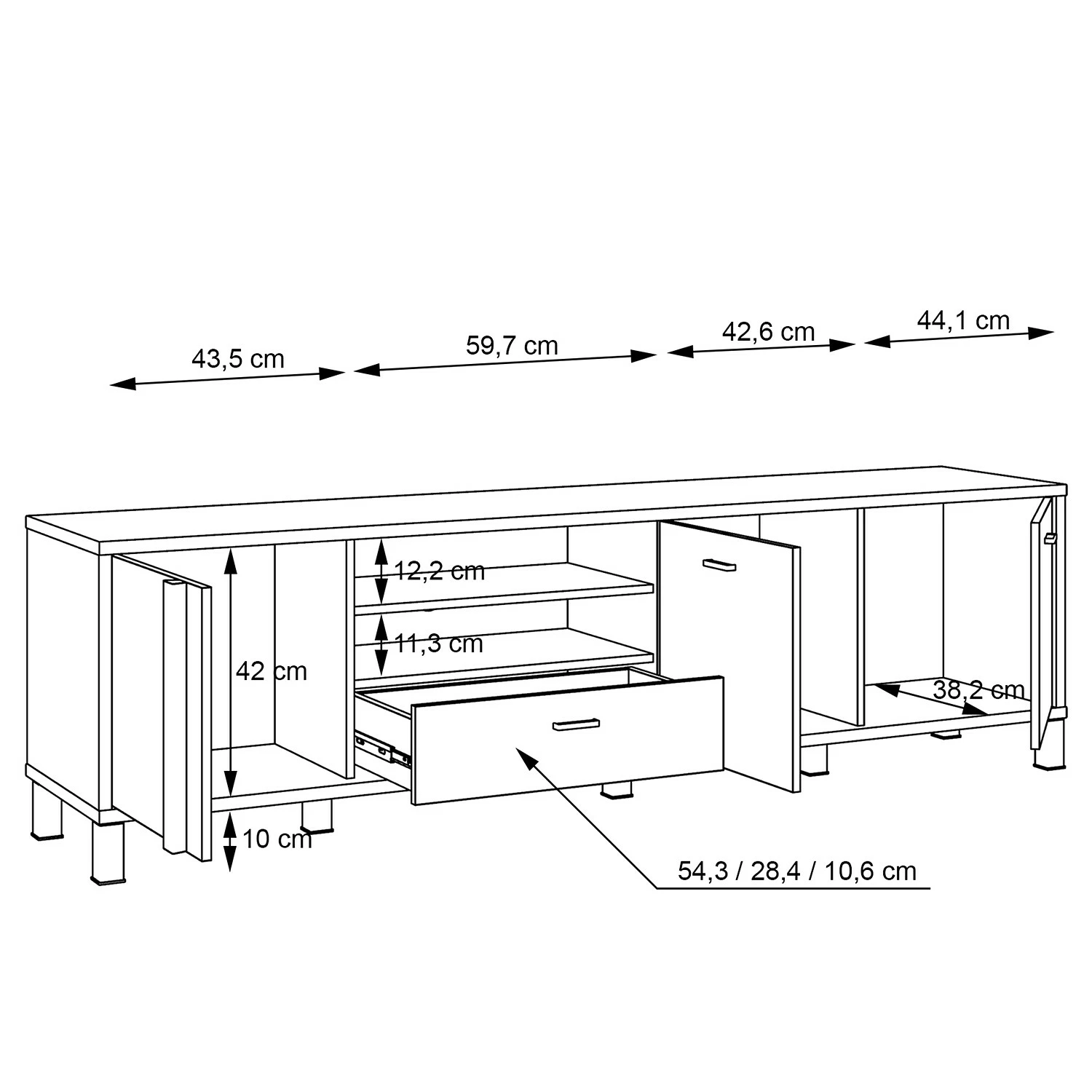 Red Living TV-Lowboard Vallegrande I - Kiefer Dekor 7 Red Living TV-Lowboard Vallegrande I - Kiefer Dekor – Bild 7