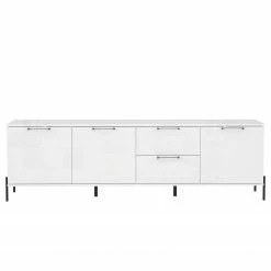 Loftscape Sideboard Ozora III - Hochglanz Weiß / Matt Weiß -Wohnzimmermöbel boutique en ligne 1000356706 220603 030 DETAILS P000000001000356706