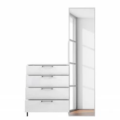 Loftscape Kompaktgarderobe Ozora - Hochglanz Weiß / Matt Weiß -Wohnzimmermöbel boutique en ligne 1000356710 220603 033 DETAILS P000000001000356710