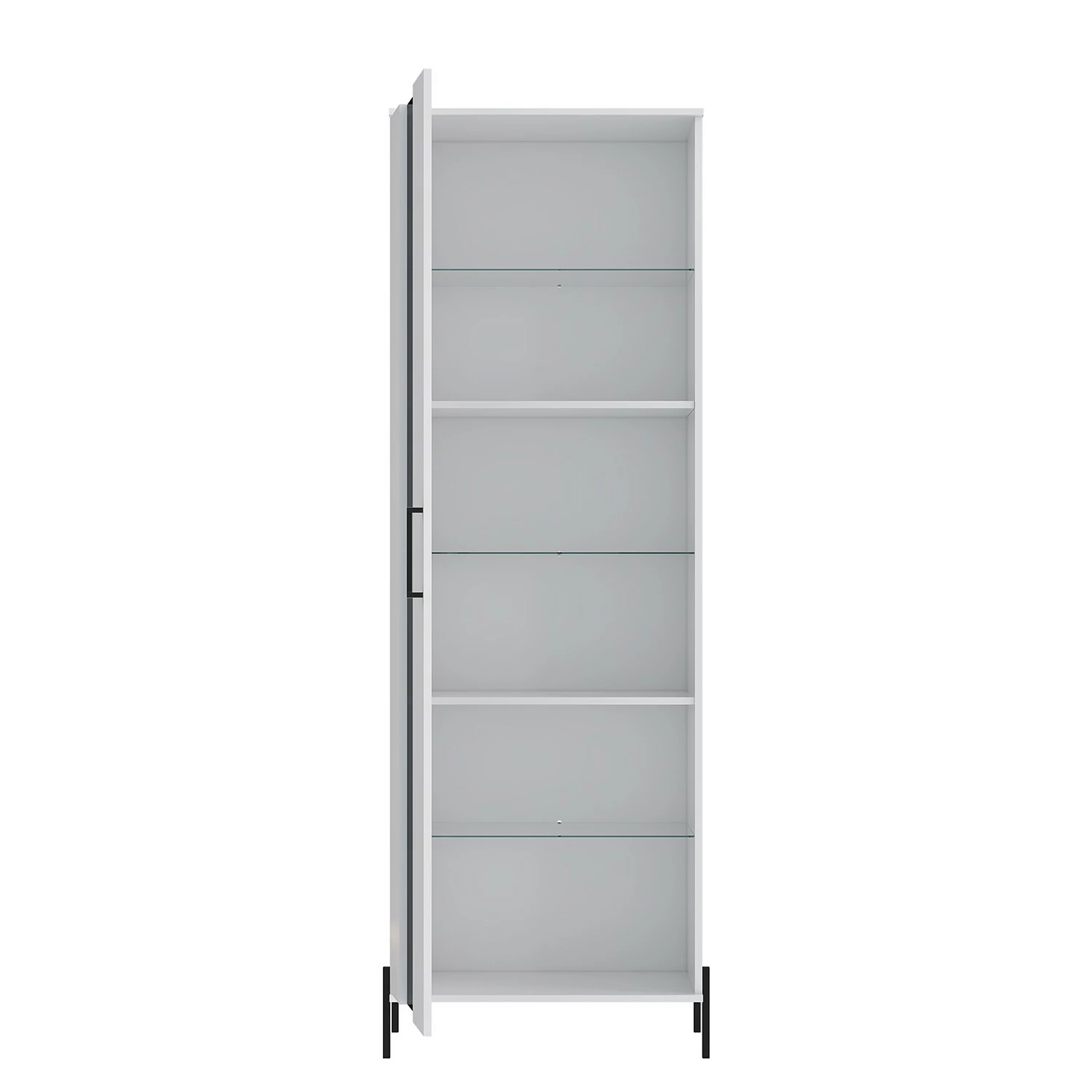 Loftscape Standvitrine Ozora - Hochglanz Weiß / Matt Weiß 4 Loftscape Standvitrine Ozora - Hochglanz Weiß / Matt Weiß – Bild 4