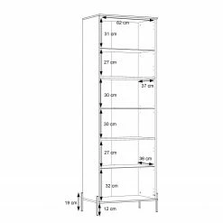 Loftscape Standvitrine Ozora - Hochglanz Weiß / Matt Weiß 13 Loftscape Standvitrine Ozora - Hochglanz Weiß / Matt Weiß -Wohnzimmermöbel boutique en ligne 1000356714 220603 501 SKETCH DETAILS P000000001000356714 sketch