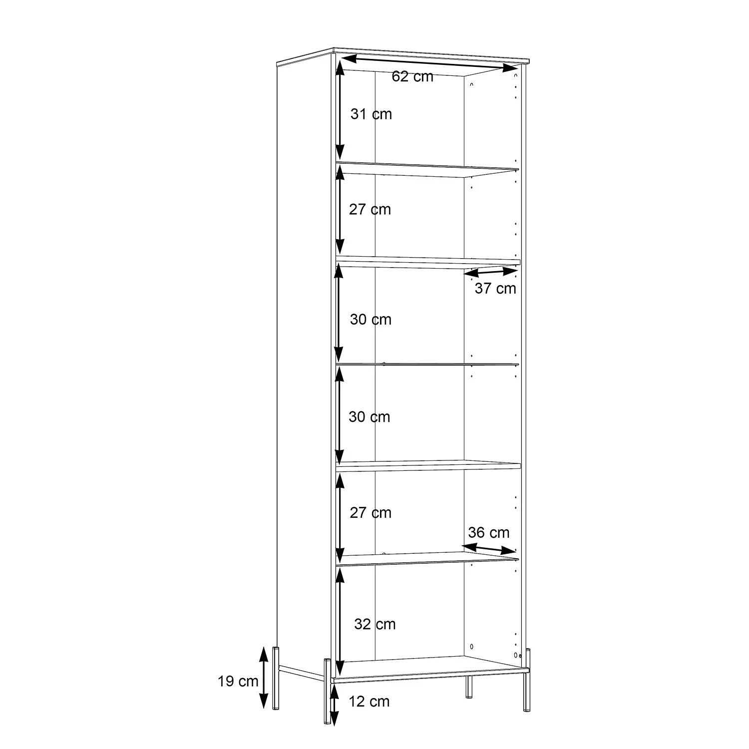 Loftscape Standvitrine Ozora - Hochglanz Weiß / Matt Weiß 7 Loftscape Standvitrine Ozora - Hochglanz Weiß / Matt Weiß – Bild 7