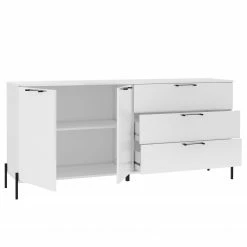 Loftscape Sideboard Ozora II - Hochglanz Weiß / Matt Weiß -Wohnzimmermöbel boutique en ligne 1000356715 220603 032 DETAILS P000000001000356715