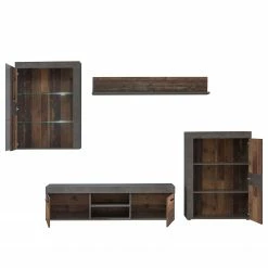 Red Living Wohnwand Westcliffe (4-teilig) - Altholz Dekor / Beton Dekor -Wohnzimmermöbel boutique en ligne 1000356732 220603 031 DETAILS P000000001000356732