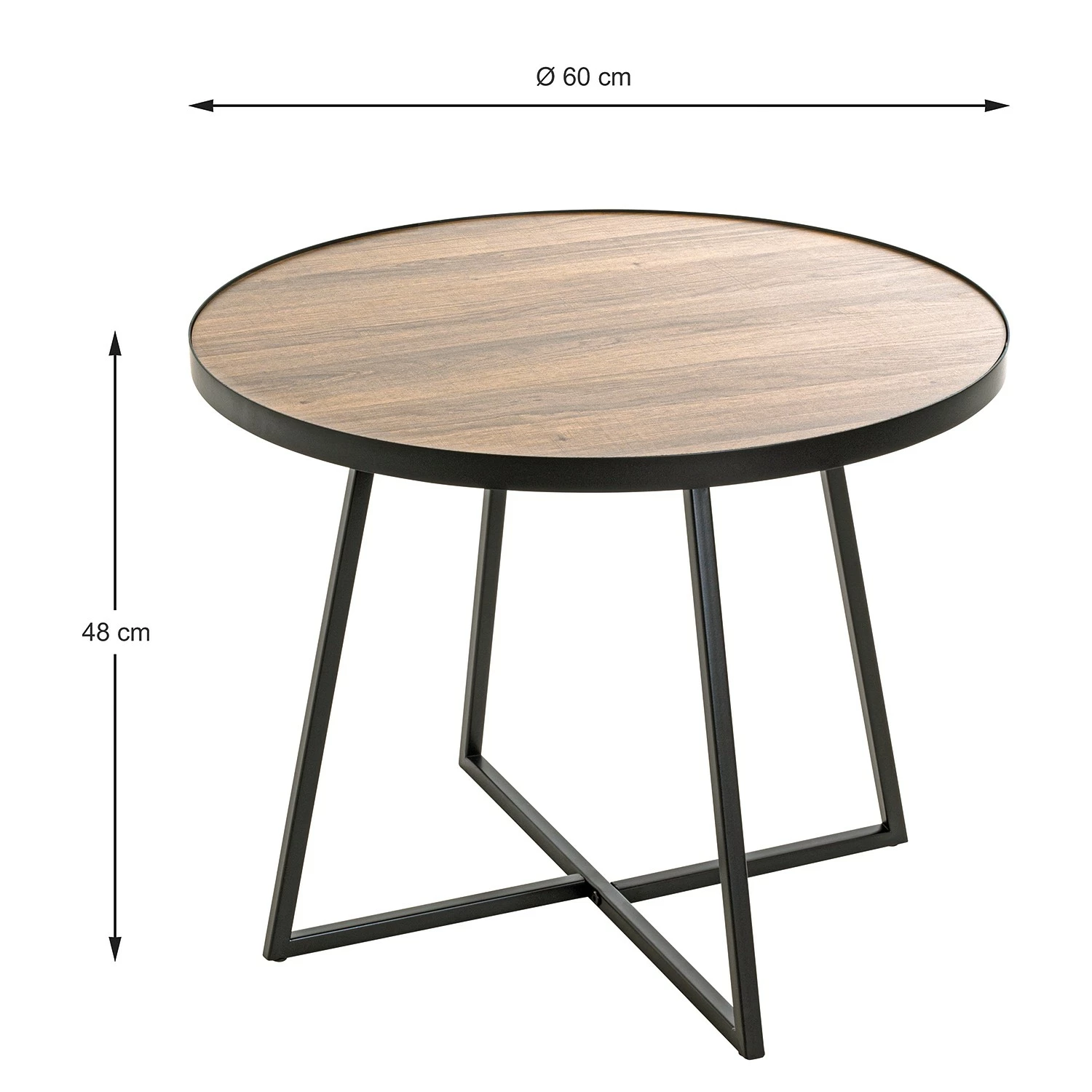 Red Living Beistelltisch Chorin I - Eiche Dekor / Schwarz 3 Red Living Beistelltisch Chorin I - Eiche Dekor / Schwarz – Bild 3