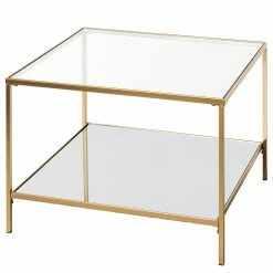 Loftscape Beistelltisch Pag I - Glas / Metall - Gold