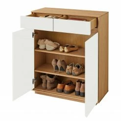 Voss Schuhkommode V100 II - Eiche teilmassiv - Weiß -Wohnzimmermöbel boutique en ligne 1000357390 220614 030 DETAILS P000000001000357390