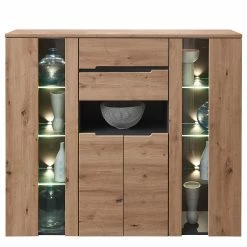 Loftscape Highboard Moosic - Inkl. Beleuchtung - Eiche Artisan Dekor / Graphit