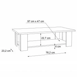 Loftscape Couchtisch Potom I - Beton Dekor / Weiß -Wohnzimmermöbel boutique en ligne 1000357992 220616 500 SKETCH DETAILS P000000001000357992 sketch