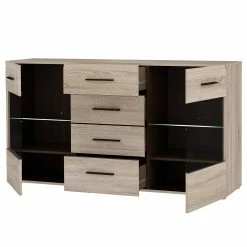 Loftscape Sideboard Taradale - Inkl. Beleuchtung - Eiche Sonoma Dekor -Wohnzimmermöbel boutique en ligne 1000357994 220616 030 DETAILS P000000001000357994