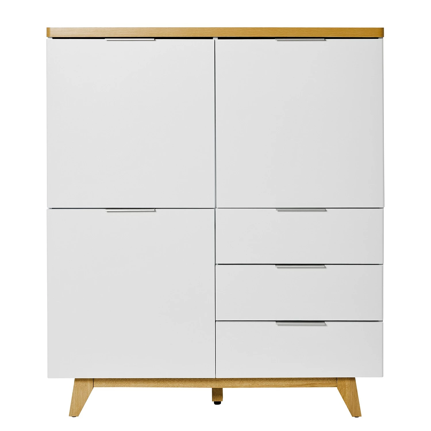 Jahnke Highboard Libre 110 - Kerneiche Dekor / Weiß 3 Jahnke Highboard Libre 110 - Kerneiche Dekor / Weiß – Bild 3