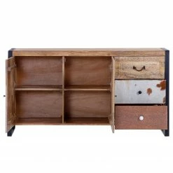 Red Living Sideboard Vallentuna - Mango massiv / Metall - Mango / Schwarz -Wohnzimmermöbel boutique en ligne 1000359913 220621 030 DETAILS P000000001000359913