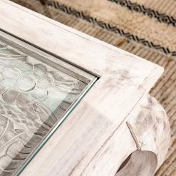 Ridgevalley Couchtisch Missoula - Glas / Mango massiv - Vintage Weiß 11 Ridgevalley Couchtisch Missoula - Glas / Mango massiv - Vintage Weiß -Wohnzimmermöbel boutique en ligne 1000359914 220624 030 DETAILS P000000001000359914