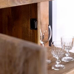 Red Living Highboard Vallentuna - Mango massiv / Metall - Mango / Schwarz -Wohnzimmermöbel boutique en ligne 1000359915 220621 050 DETAILS P000000001000359915