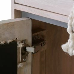 Ridgevalley Schrank Lumby - Mango massiv - Mango Hell / Grau -Wohnzimmermöbel boutique en ligne 1000359918 220621 035 DETAILS P000000001000359918