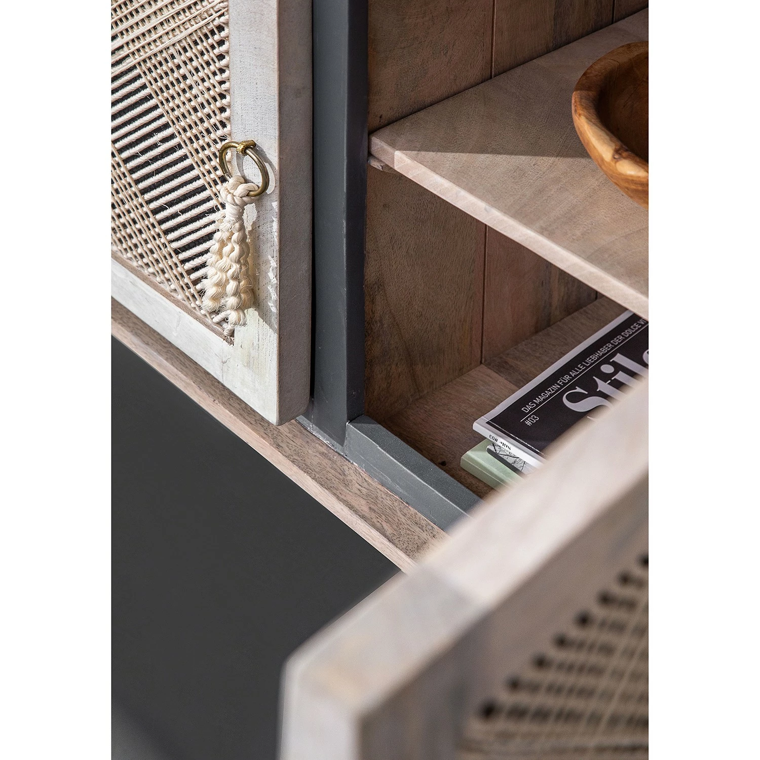 Ridgevalley Sideboard Lumby II - Mango massiv - Mango Hell / Grau 6 Ridgevalley Sideboard Lumby II - Mango massiv - Mango Hell / Grau – Bild 6