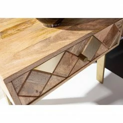 Naturoo Beistelltisch Yearby - Mango massiv - Mango / Gold -Wohnzimmermöbel boutique en ligne 1000359924 220713 030 DETAILS P000000001000359924