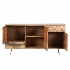 Naturoo Sideboard Yearby - Mango massiv - Mango / Gold -Wohnzimmermöbel boutique en ligne 1000359926 220621 030 DETAILS P000000001000359926