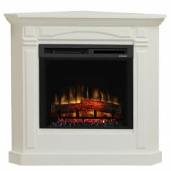 Ridgevalley Elektro-Eckkamin Stockholm - Brilliantweiß
