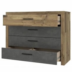 Loftscape Sideboard Rye - Stabeiche Dekor/Betonoptik Dunkelgrau -Wohnzimmermöbel boutique en ligne 1000361837 220824 030 DETAILS P000000001000361837