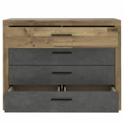 Loftscape Sideboard Rye - Stabeiche Dekor/Betonoptik Dunkelgrau -Wohnzimmermöbel boutique en ligne 1000361837 220824 050 DETAILS P000000001000361837