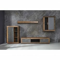 Trendteam Wohnwand Jazz I (4-teilig) - Altholz Dekor / Anthrazit -Wohnzimmermöbel boutique en ligne 1000362848 220623 021 MOOD DETAILS P000000001000362848 mood