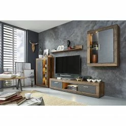 Trendteam Wohnwand Jazz I (4-teilig) - Altholz Dekor / Anthrazit -Wohnzimmermöbel boutique en ligne 1000362848 220623 023 MOOD DETAILS P000000001000362848 mood