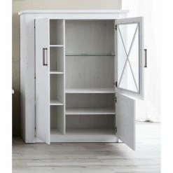 Trendteam Highboard Georgia - Pinie Weiß Dekor -Wohnzimmermöbel boutique en ligne 1000362855 220623 022 MOOD DETAILS P000000001000362855 mood