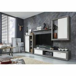 Trendteam Wohnwand Jazz I (4-teilig) - Eiche Grau Dekor / Weiß 21 Trendteam Wohnwand Jazz I (4-teilig) - Eiche Grau Dekor / Weiß -Wohnzimmermöbel boutique en ligne 1000362858 220623 024 MOOD DETAILS P000000001000362858 mood