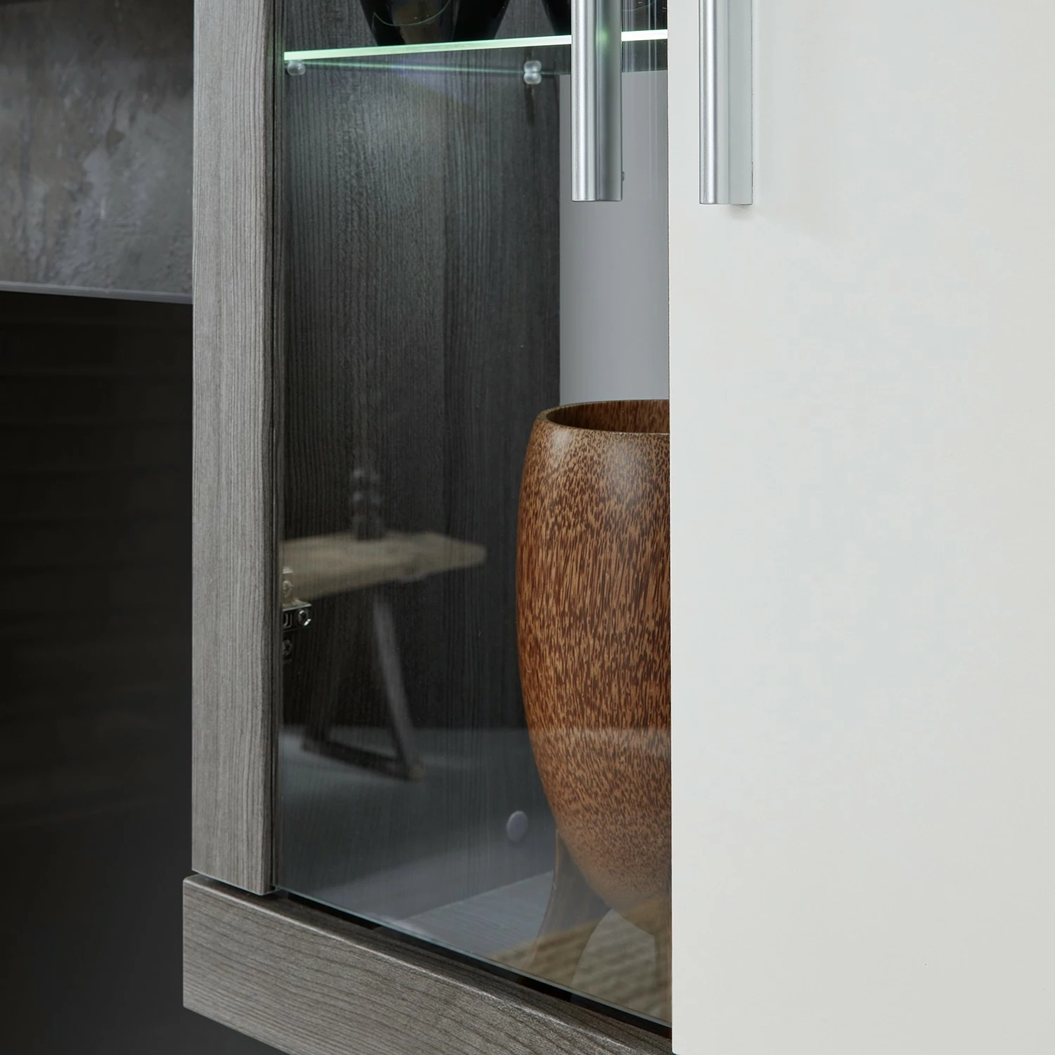 Trendteam Wohnwand Jazz I (4-teilig) - Eiche Grau Dekor / Weiß 8 Trendteam Wohnwand Jazz I (4-teilig) - Eiche Grau Dekor / Weiß – Bild 8