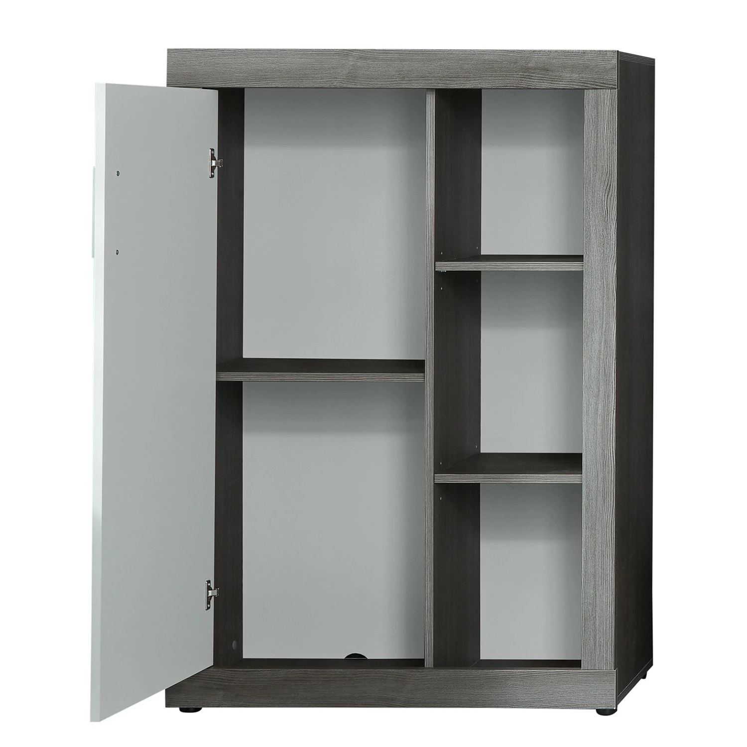 Trendteam Wohnwand Jazz I (4-teilig) - Eiche Grau Dekor / Weiß 11 Trendteam Wohnwand Jazz I (4-teilig) - Eiche Grau Dekor / Weiß – Bild 11