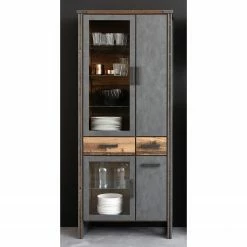 Trendteam Wohnwand Prime II (3-teilig) - Beton Dekor / Altholz Dekor -Wohnzimmermöbel boutique en ligne 1000362860 220623 023 MOOD DETAILS P000000001000362860 mood