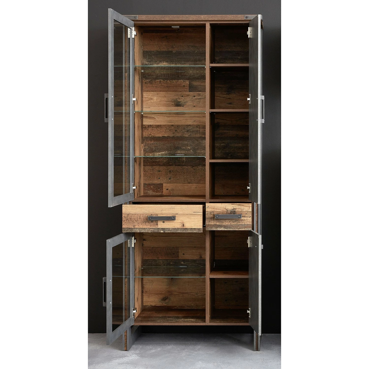 Trendteam Wohnwand Prime I (3-teilig) - Beton Dekor / Altholz Dekor 6 Trendteam Wohnwand Prime I (3-teilig) - Beton Dekor / Altholz Dekor – Bild 6