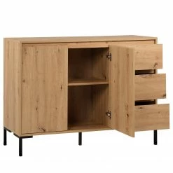 Loftscape Kommode Brochet II - Eiche Dekor / Schwarz -Wohnzimmermöbel boutique en ligne 1000363050 220704 031 DETAILS P000000001000363050