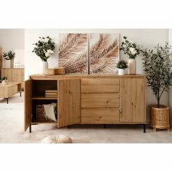 Loftscape Sideboard Brochet - Eiche Dekor / Schwarz -Wohnzimmermöbel boutique en ligne 1000363051 220704 022 MOOD DETAILS P000000001000363051 mood