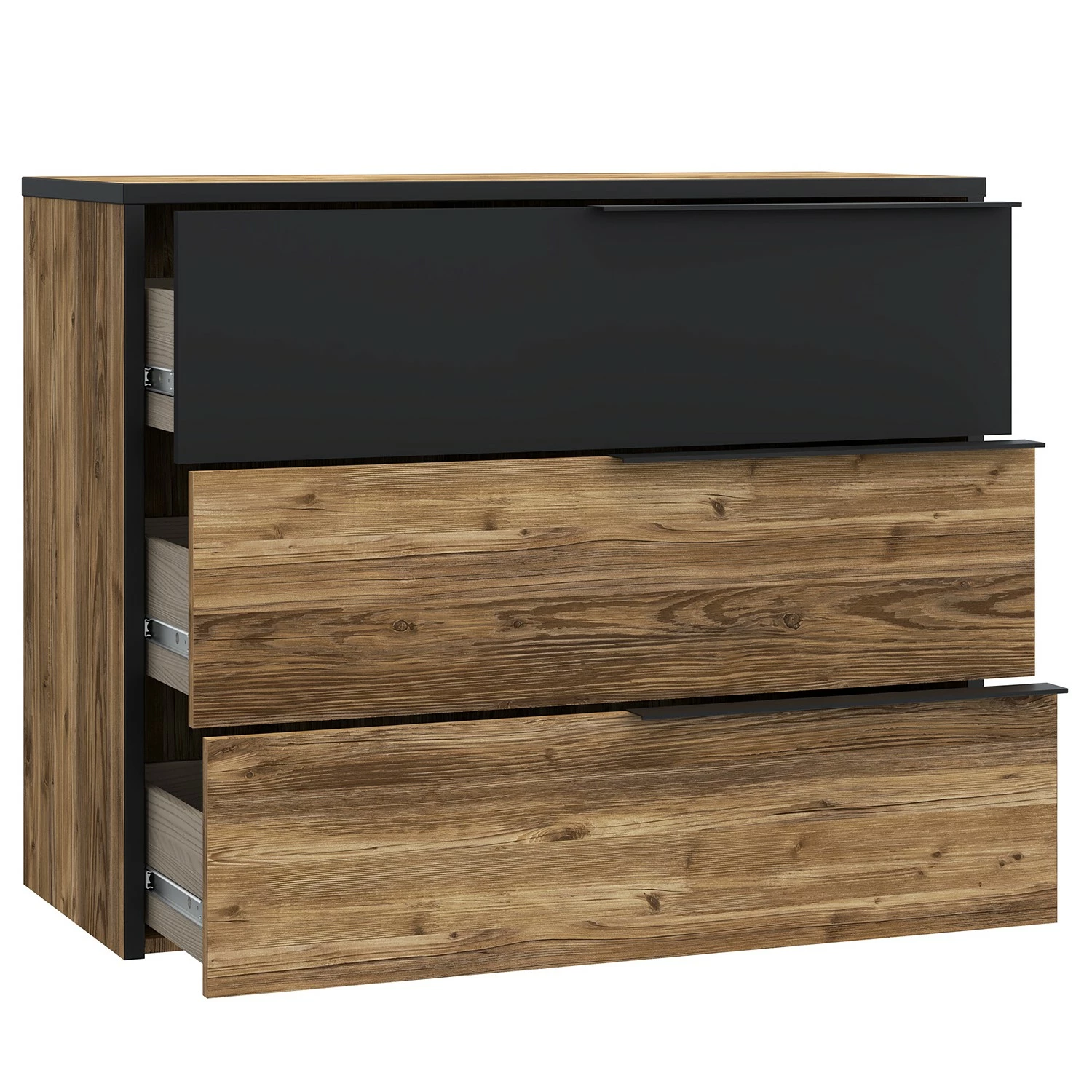 Loftscape Kommode Huy - Aplenkiefer Dekor / Schwarz 3 Loftscape Kommode Huy - Aplenkiefer Dekor / Schwarz – Bild 3