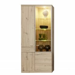Trendteam Vitrinenschrank Echo - Inkl. Beleuchtung - Eiche Artisan Dekor