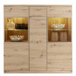 Trendteam Highboard Echo II - Inkl. Beleuchtung - Eiche Artisan Dekor -Wohnzimmermöbel boutique en ligne 1000363619 220802 030 DETAILS P000000001000363619