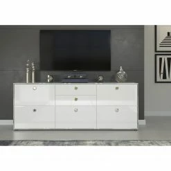 Trendteam Sideboard Infintiy II - Hochglanz Weiß / Matt Weiß -Wohnzimmermöbel boutique en ligne 1000363621 220802 021 MOOD DETAILS P000000001000363621 mood