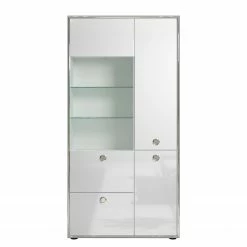 Trendteam Wohnwand Infinity II (3-teilig) - Hochglanz Weiß / Matt Weiß -Wohnzimmermöbel boutique en ligne 1000363624 220802 037 DETAILS P000000001000363624