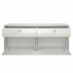 Trendteam Wohnwand Infinity I (3-teilig) - Hochglanz Weiß / Matt Weiß -Wohnzimmermöbel boutique en ligne 1000363626 220802 034 DETAILS P000000001000363626