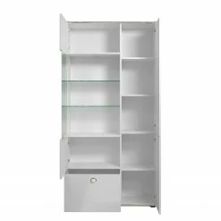 Trendteam Wohnwand Infinity I (3-teilig) - Hochglanz Weiß / Matt Weiß -Wohnzimmermöbel boutique en ligne 1000363626 220802 038 DETAILS P000000001000363626