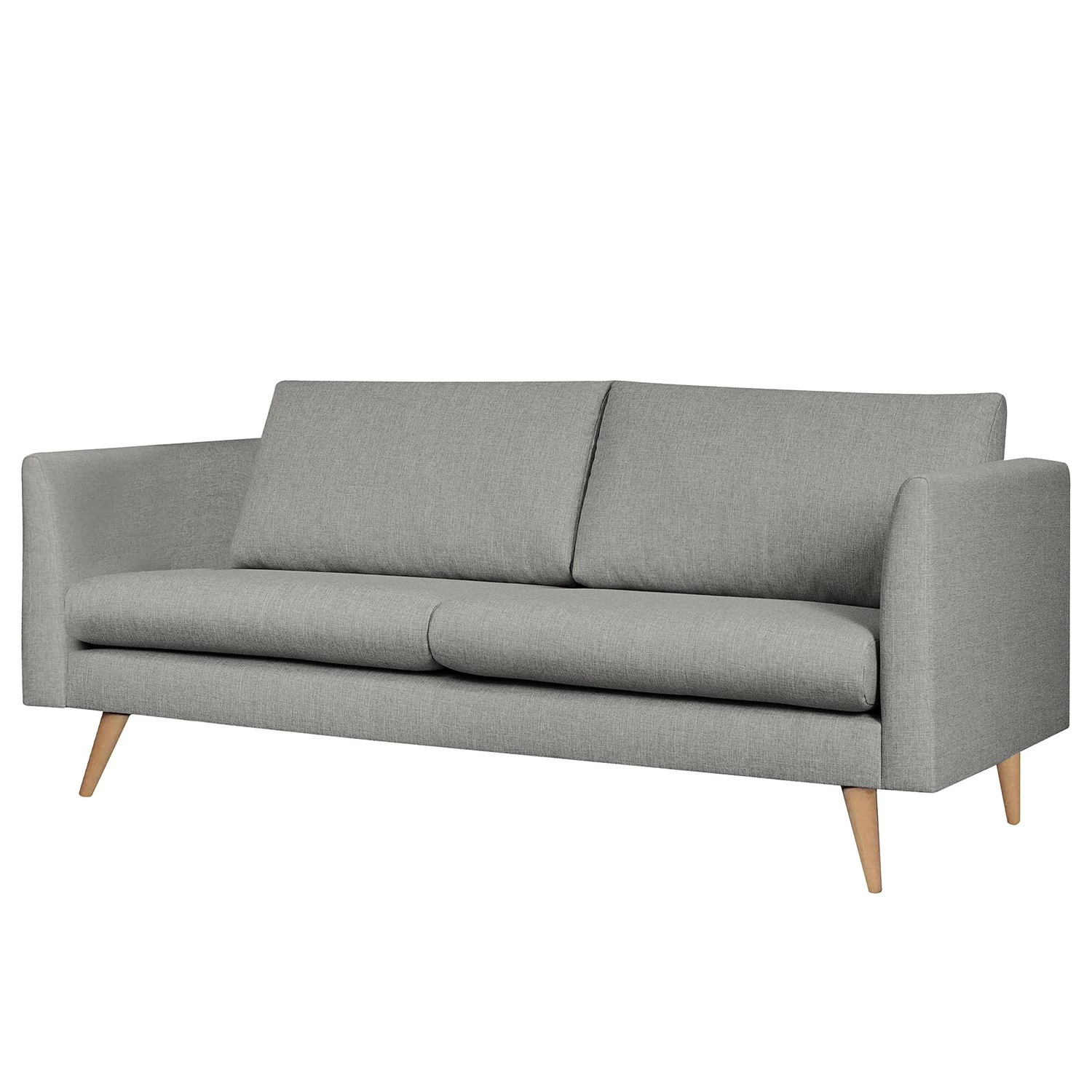Loftscape Sofa Kayena (2-Sitzer) - Flachgewebe - Webstoff Inas: Platin - Buche Hell 1 Loftscape Sofa Kayena (2-Sitzer) - Flachgewebe - Webstoff Inas: Platin - Buche Hell
